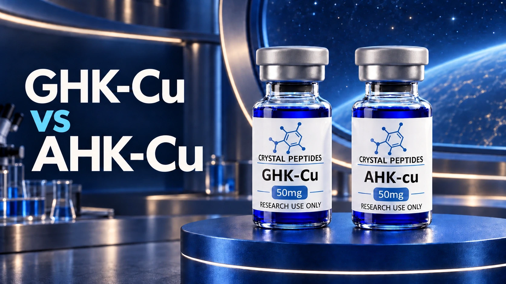 GHK-Cu y AHK-Cu: ¿qué cambia cuando se modifica un aminoácido?